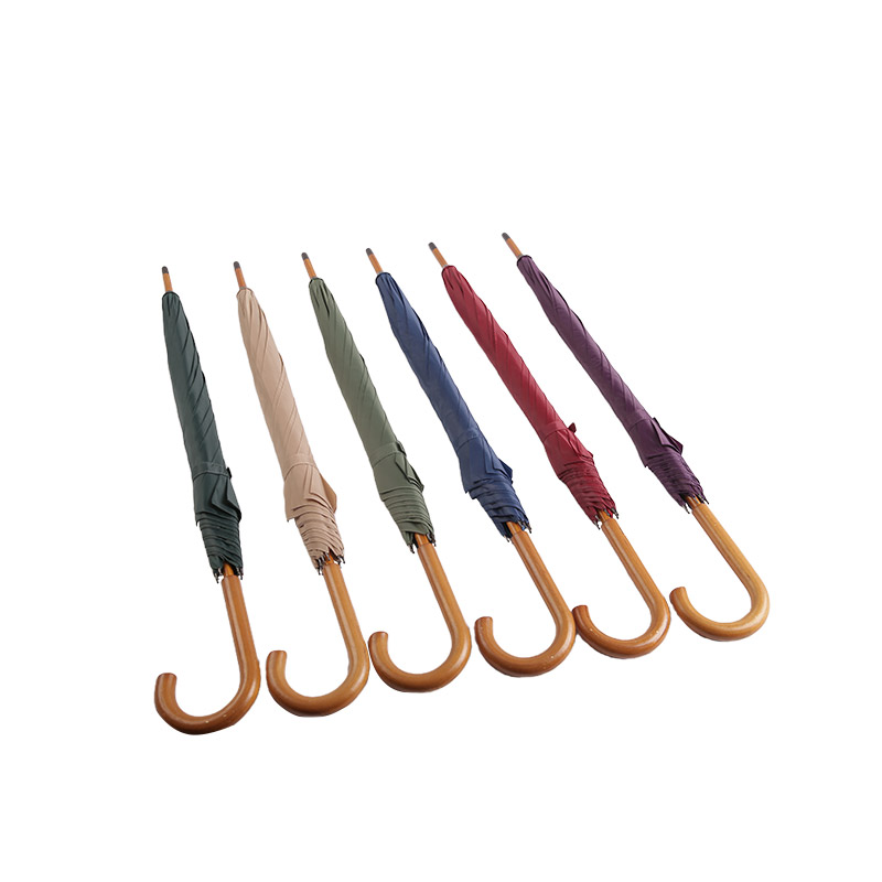 Parapluie Droit Manche Bois Pongé Violet-0E6B0064