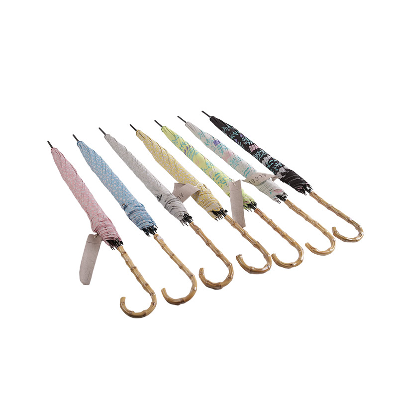 Rentable Pongee avec parapluie droit enduit UV-0E6B0106