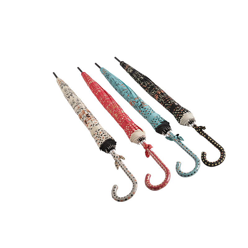 Double style chat et pongé à pois avec parapluie droit enduit-0E6B0118