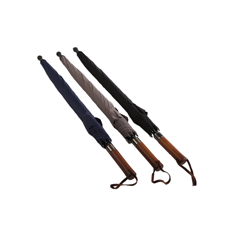 Parapluie Droit Pongé Haut de Gamme Noir-0E6B0213