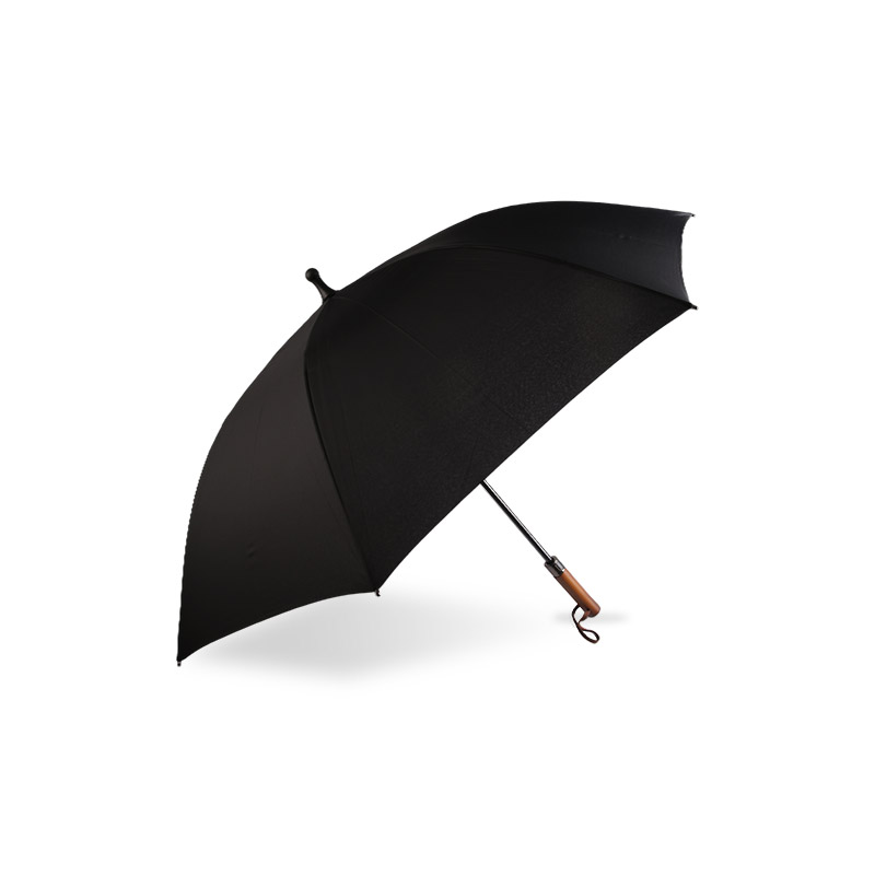 Parapluie Droit Pongé Haut de Gamme Noir-0E6B0213