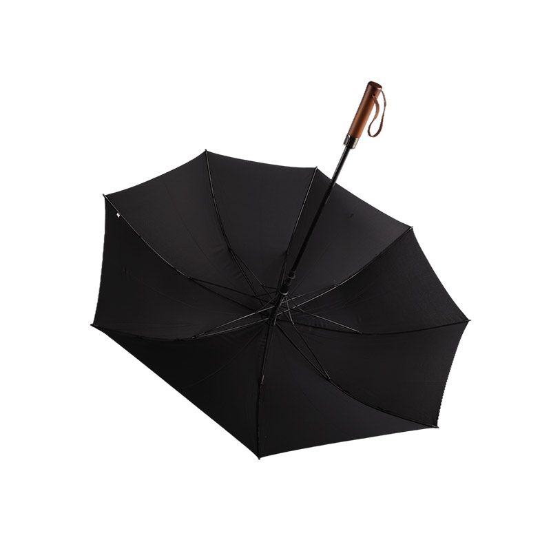 Parapluie Droit Pongé Haut de Gamme Noir-0E6B0213