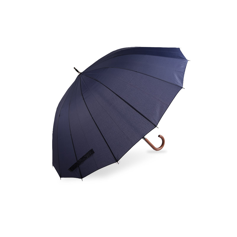 Parapluie droit en pongé manche en bois manuel pur Dome-0E6B0247