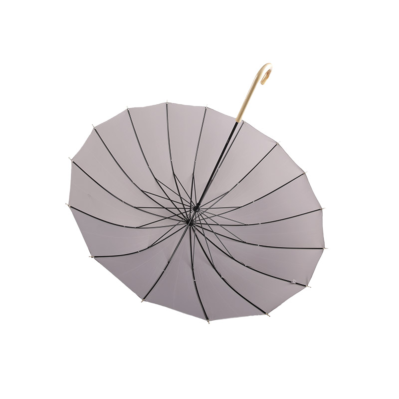 Parapluie droit en pongé léger de style britannique-0E6B0259