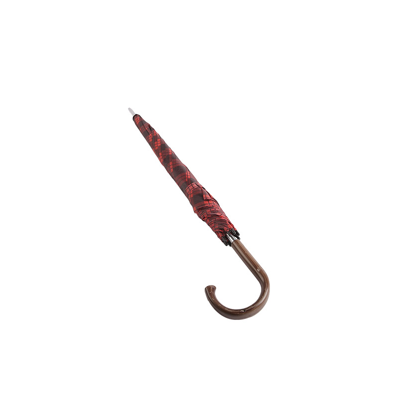 Parapluie Droit Polyester Esprit Étudiant Rouge à Carreaux-0E6B0329