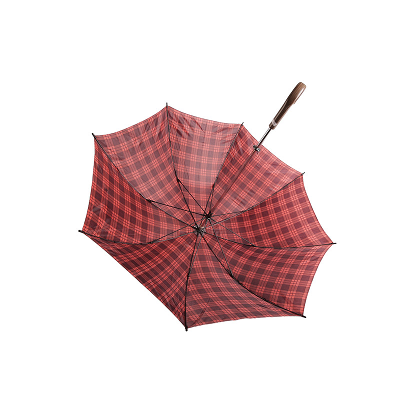 Parapluie Droit Polyester Esprit Étudiant Rouge à Carreaux-0E6B0329