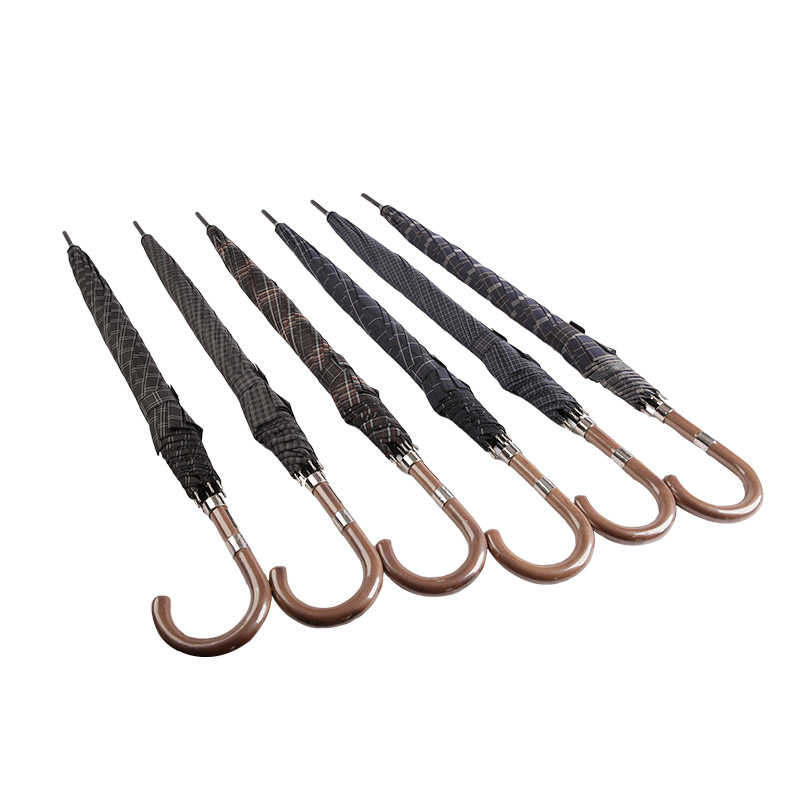 Parapluie droit léger et adapté aux hommes en pongé-0E6B0362