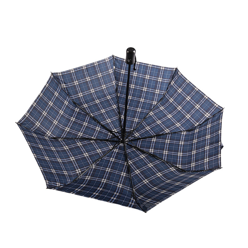 Rayé Lattice Shrink Pongee Parapluie triple-0E6B0432