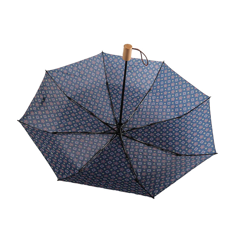 Petit parapluie trois volets en pongé Fresh Print-0E6B0443
