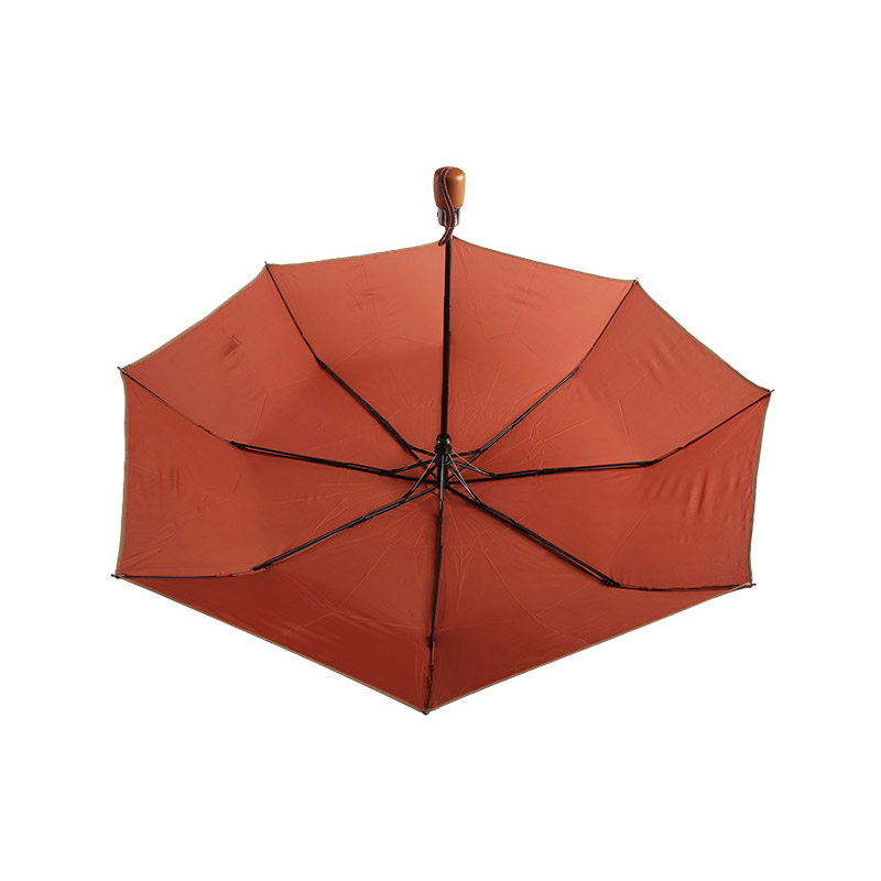 Parapluie triple pongé orange femme mûre-0E6B0481