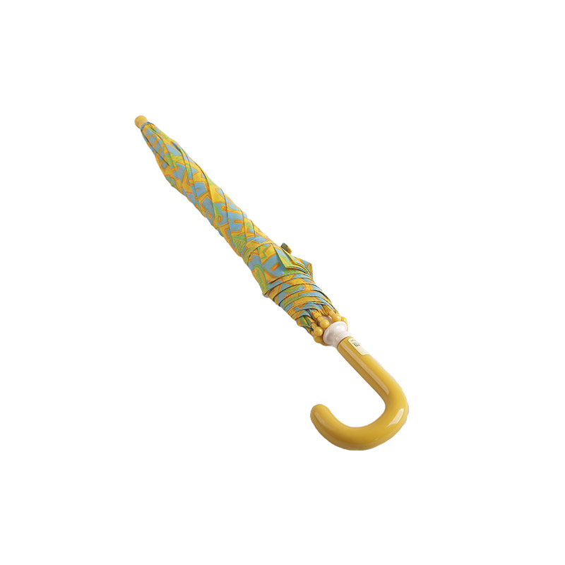 Parapluie enfant pongé alphabet jaune color block-0E6B0570