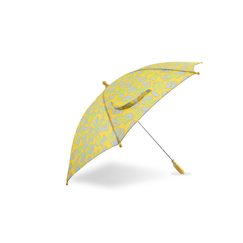Parapluie enfant pongé alphabet jaune color block-0E6B0570