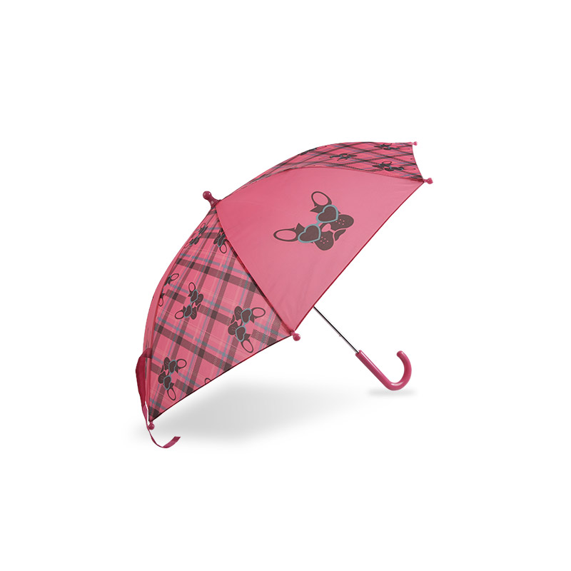 Parapluie enfant chaton rose rayé-0E6B0625