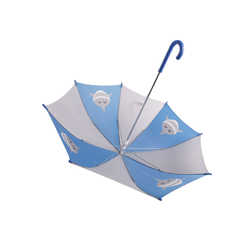 Parapluie pour enfants pongé requin dessin animé bicolore-0E6B0649