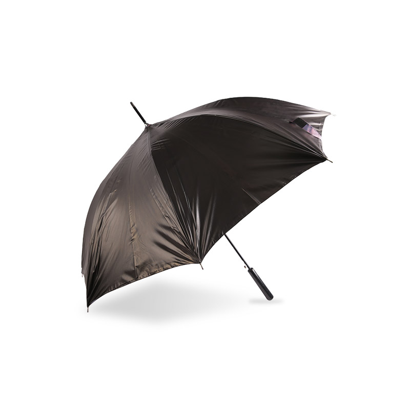 Pongé de type Xibe noir avec parapluie droit enduit noir + polyester-0E6B0698