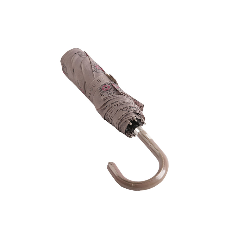 Parapluie triple en polyester à impression couleur claire-0E6B0739